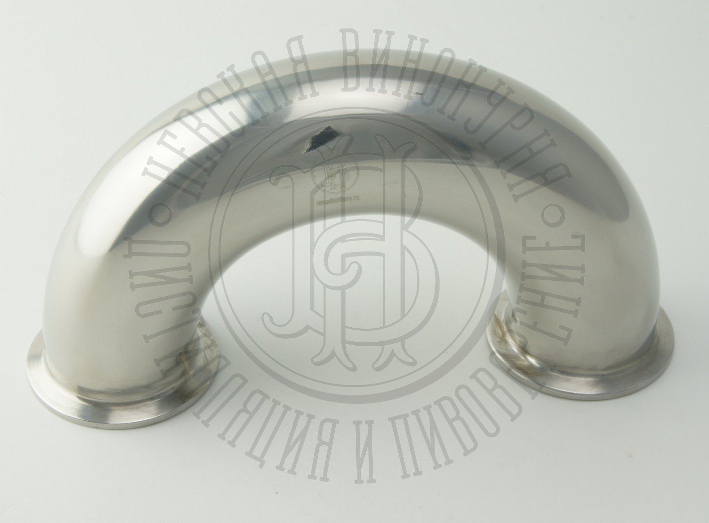 Труба УГОЛ 180 град. под кламп-соединение 1,5 дюйма, нержавейка