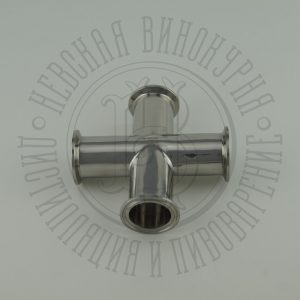 Труба соединитель,Х-образная,1.5 дюйма, нержавейка