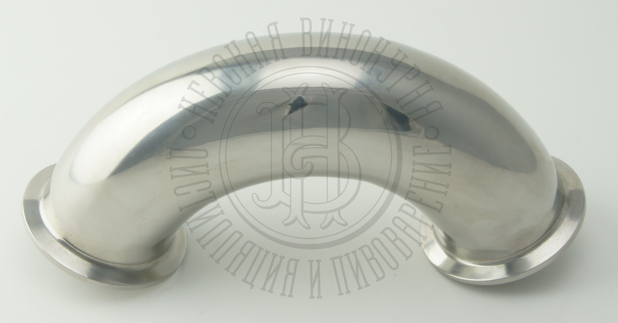 Труба УГОЛ 135 град. под кламп-соединение 2 дюйма, 135 мм, нержавейка