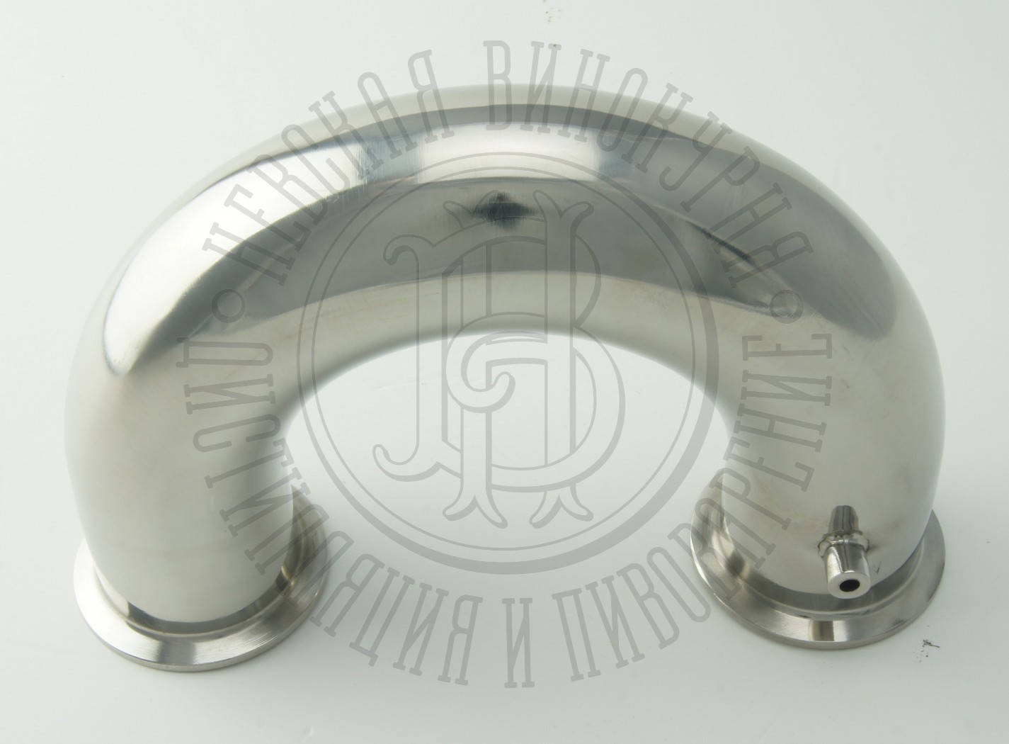 Труба УГОЛ 180 град. (U-образ.) под кламп-соединение 4 дюйма, нержавейка