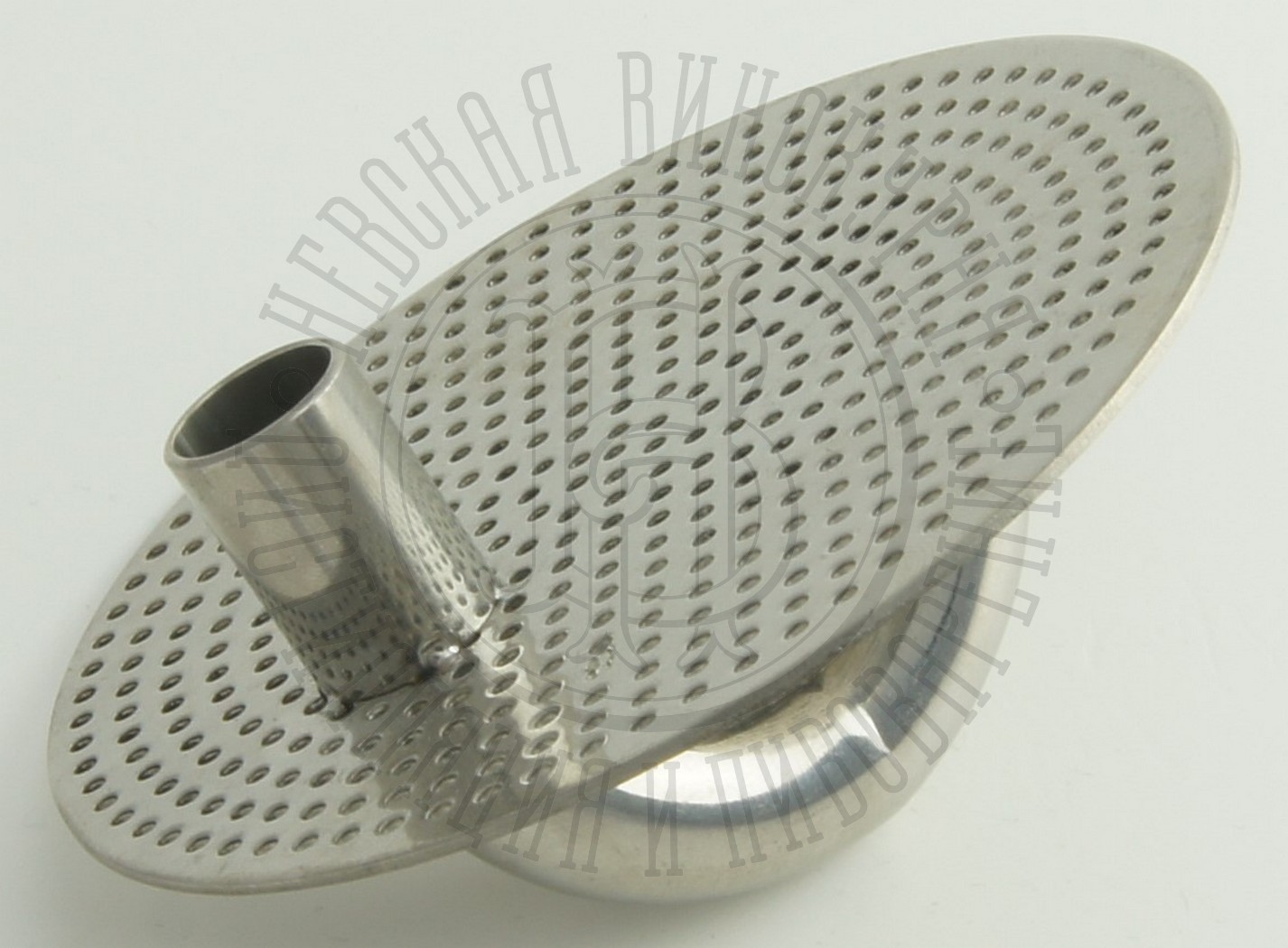 Тарелочка 4 дюйма, перфорированная, нержавейка, с переливом