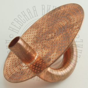 Тарелочка 4 дюйма, перфорированная, медная, с переливом