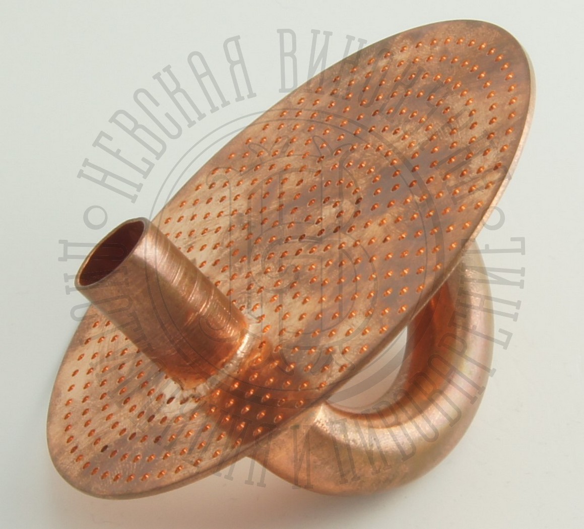 Тарелочка 4 дюйма, перфорированная, медная, с переливом