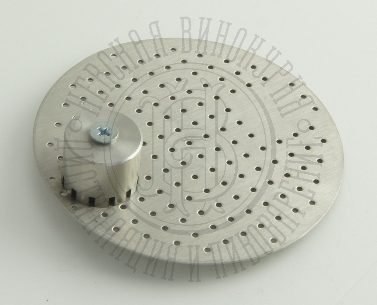 Тарелочка 4 дюйма, перфорированная с перелевным колпачком, нержавейка