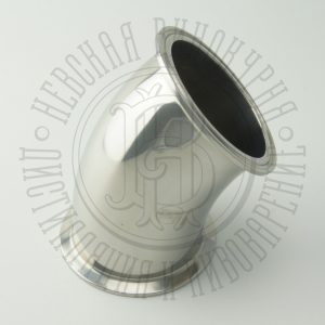 Труба УГОЛ 45 град. под кламп-соединение 4 дюйма, нержавейка