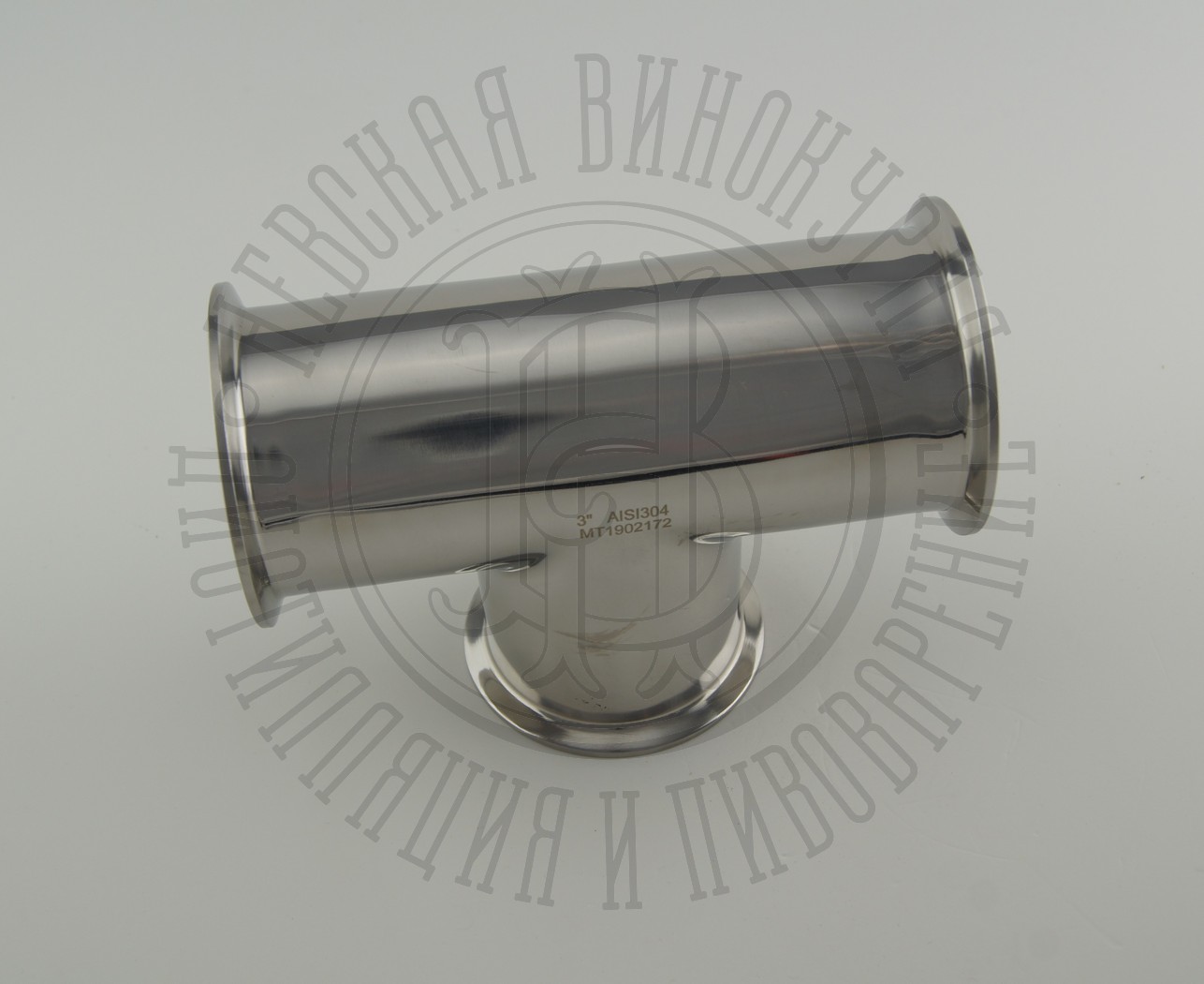 Тройник под кламп-соединение 3 дюйма > 3 дюйма / 3 дюйма, нержавейка