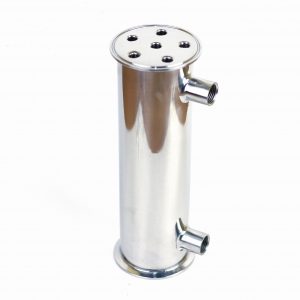 Дефлегматор, холодильник под кламп-соединение 3 дюйма КОЖУХОТРУБНЫЙ (6 трубки d 10 мм), 260 мм, нержавейка