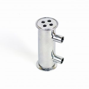 Дефлегматор, холодильник под кламп-соединение 2 дюйма КОЖУХОТРУБНЫЙ (4 трубки d 10 мм), 150 мм, нержавейка