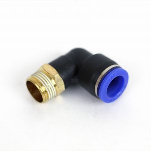 Фитинг-быстросъем "УГОЛ" для шланга d 12 мм с наружной резьбой 1/2 дюйма, латунь и пластик