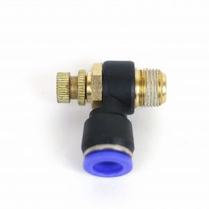 Фитинг-быстросъем "КРАН угловой" для шланга d 12 мм с наружной резьбой 1/2 дюйма, латунь и пластик