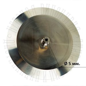 Заглушка под кламп-соединение 4 дюйма с гильзой под термометр, нержавейка