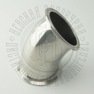 Труба, отвод УГОЛ 45 град. под кламп-соединение 3 дюйма, нержавейка