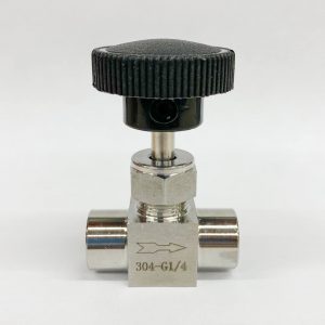 Кран игольчатый сантехнический с пластиковой ручкой внутреняя резьба 1/4 дюйма, нержавейка
