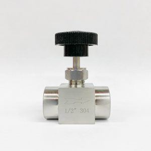 Кран игольчатый сантехнический с пластиковой ручкой, внутреняя резьба 1/2 дюйма, нержавейка