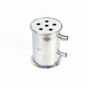 Дефлегматор, холодильник под кламп-соединение 4 дюйма КОЖУХОТРУБНЫЙ (6 трубки d 13 мм), 150 мм, нержавейка