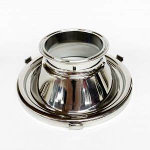 Крышка ФЛАНЕЦ для баков под ТЭН 30/50/100 литров с креплением под кламп 4 дюйма, нержавейка