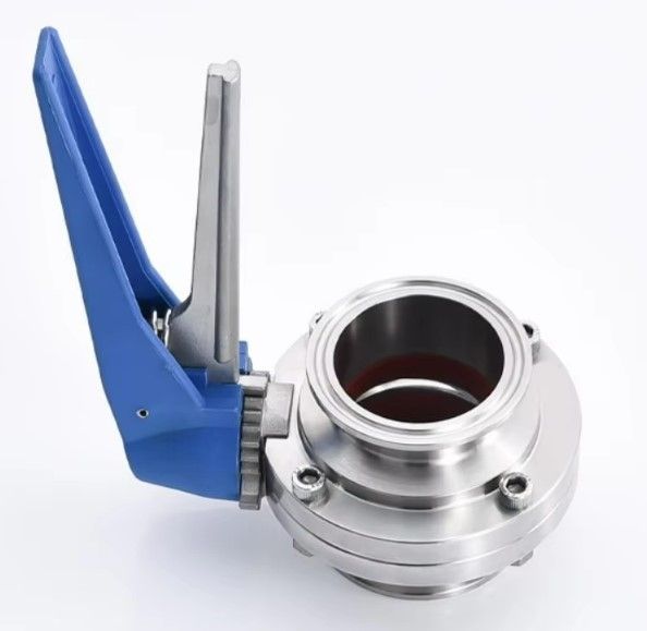 Кран "БАБОЧКА" под кламп-соединение 1,5 дюйма > 1,5 дюйма, усиленный, нержавейка