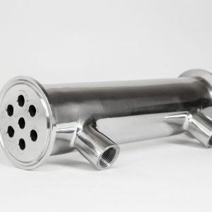 Дефлегматор, холодильник под кламп-соединение 2 дюйма КОЖУХОТРУБНЫЙ (7 трубок d 7 мм), 200 мм, нержавейка