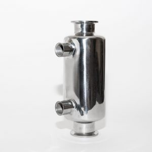 Дефлегматор, холодильник под кламп-соединение 1,5 дюйма РУБАШЕЧНОГО ТИПА, 200 мм, нержавейка