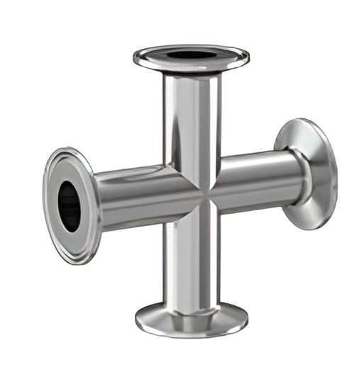 Труба соединитель, Х-образная, 1/2 дюйма, царга, нержавейка