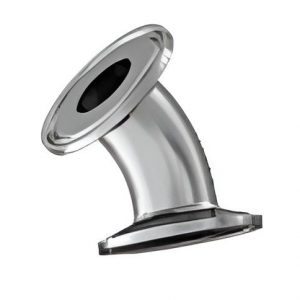 Угол отвод 45 градусов под кламп-соединение 1/2 дюйма, нержавеющая сталь.