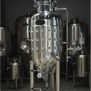 Цилиндро-конический танк, ферментор, цкт 100 литров с рубашкой и группой безопасности, нержавейка