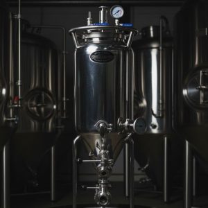 Цилиндро-конический танк ферментер ЦКТ 30 литров без рубашки и термоизоляции с группой безопасности, нержавейка